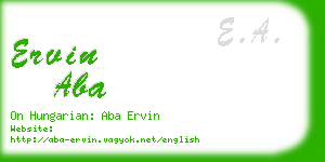 ervin aba business card